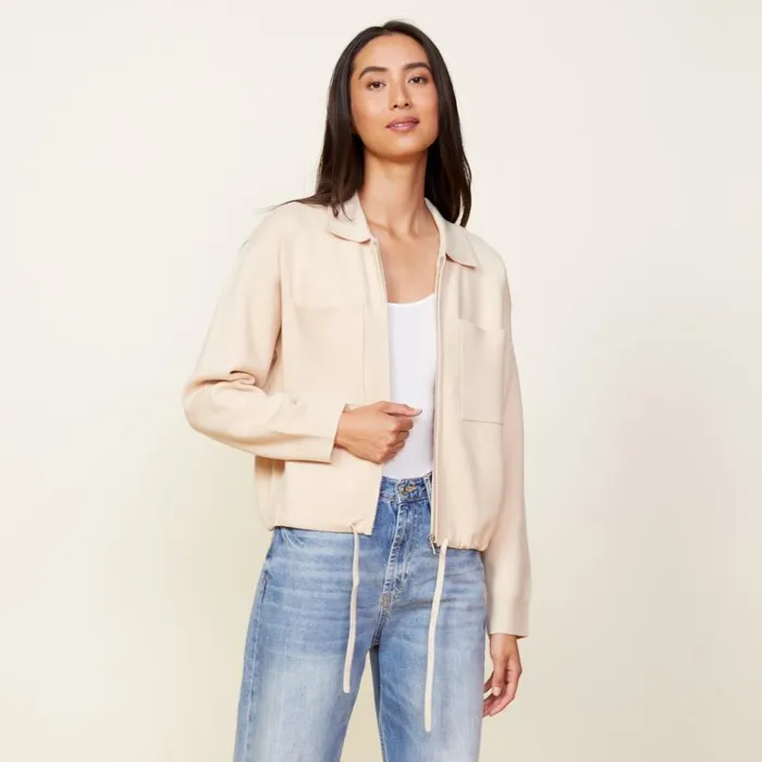 MONROW JACKETS Soft Knit Pocket Jacket Off White 8211 Shop