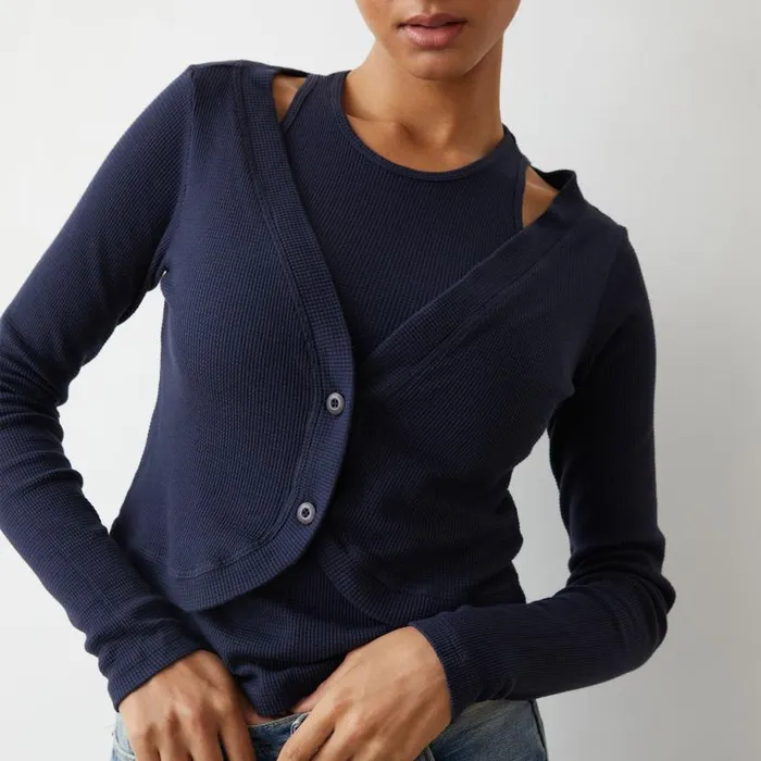 MONROW LONG SLEEVE Baby Thermal Double Layer Cardi Top Neptune 8211 Shop