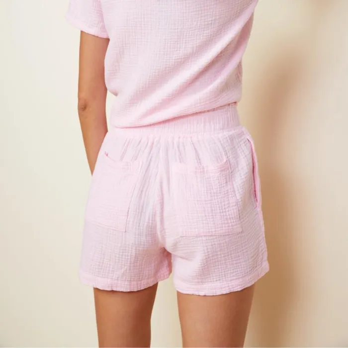 MONROW SHORTS Gauze Flowy Shorts Peony 8211 Shop