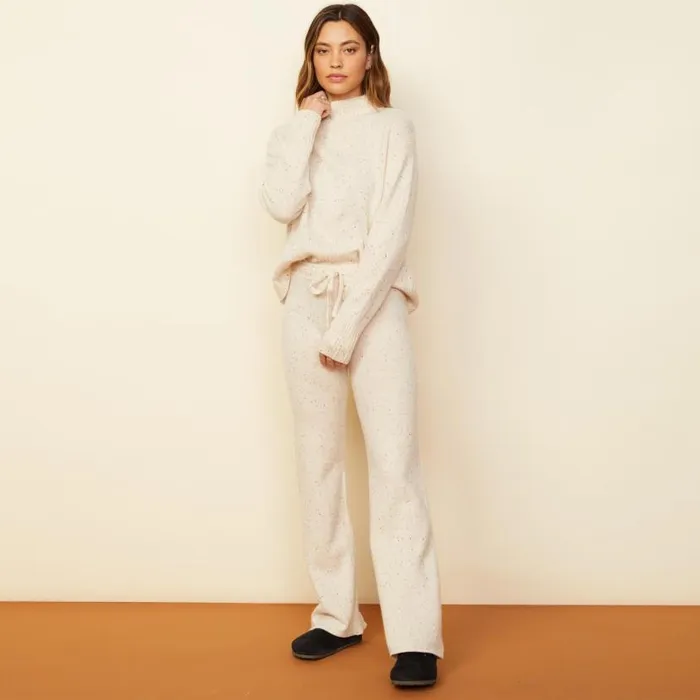 MONROW SWEATS Cashmere Neps Lounge Sweats Cream 8211 Shop