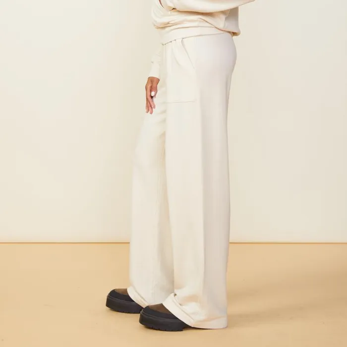 MONROW SWEATS Supersoft Fleece Patch Pocket Sweat Off White 8211 Shop
