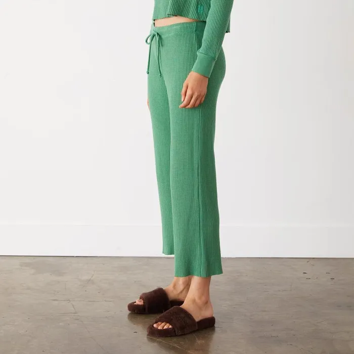 MONROW SWEATS Waffle Crop Lounge Sweat Green Apple 8211 Shop