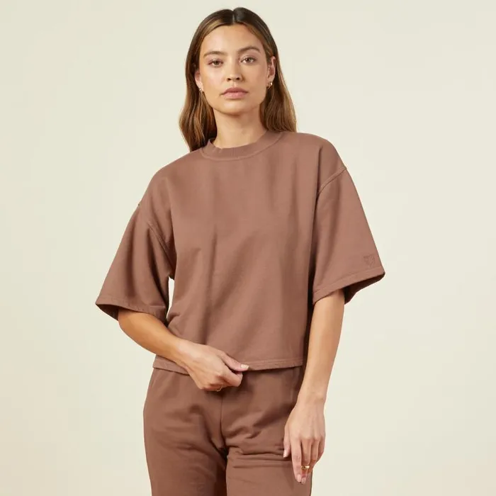 MONROW TEES 90039s Classic Sweatshirt Tee Dusty Cocoa 8211 Shop