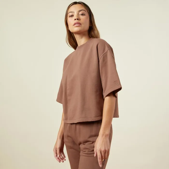 MONROW TEES 90039s Classic Sweatshirt Tee Dusty Cocoa 8211 Shop