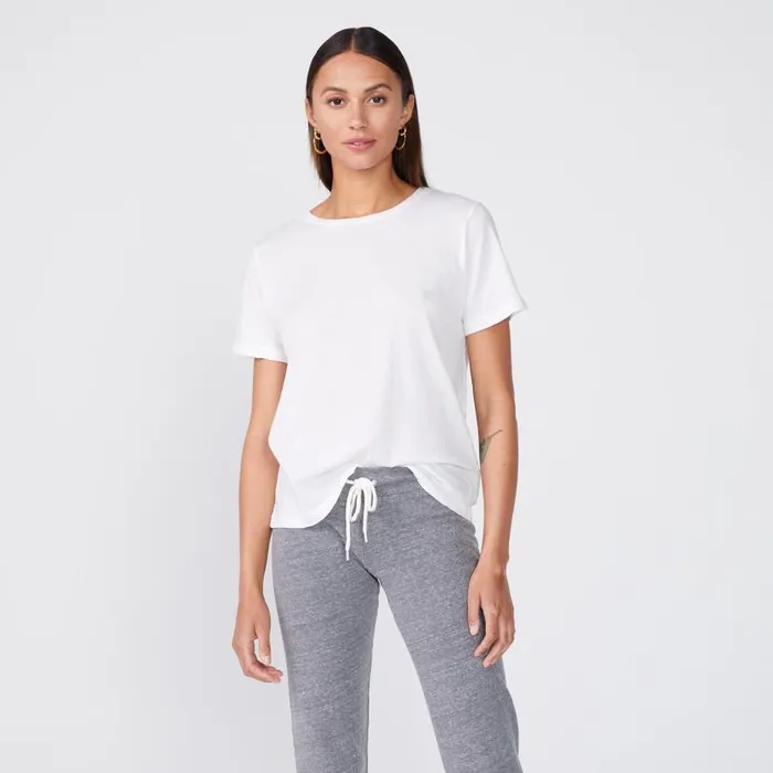 MONROW TEES Super Fine Jersey Oversized Crew Neck Tee White 8211 Shop