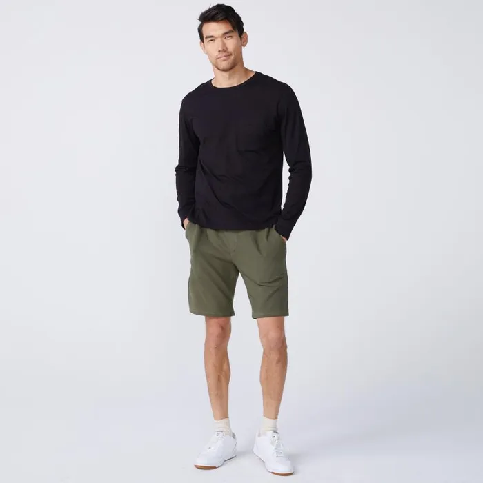 MONROW VIEW ALL Long Sleeve Pocket Crew Black 8211 Shop