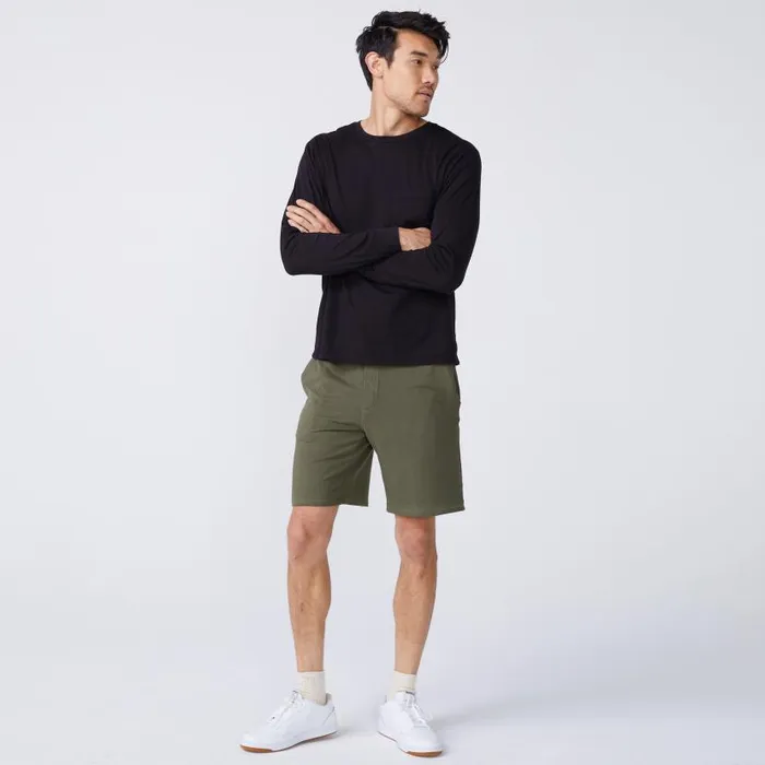 MONROW VIEW ALL Long Sleeve Pocket Crew Black 8211 Shop