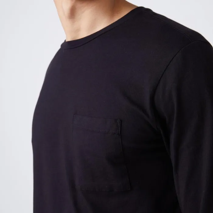 MONROW VIEW ALL Long Sleeve Pocket Crew Black 8211 Shop