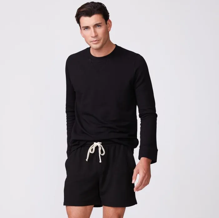 MONROW VIEW ALL Supersoft Fleece Crew Neck Sweatshirt Black 8211 Shop