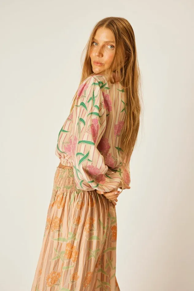 Natalie Martin AMELIA TOP Chamomile Rose Shop Tops