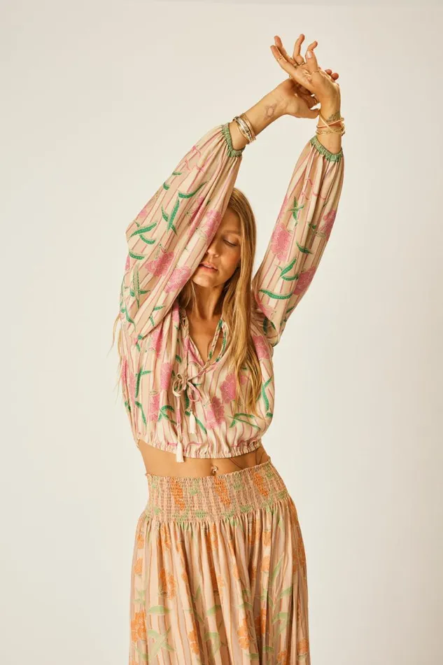 Natalie Martin AMELIA TOP Chamomile Rose Shop Tops