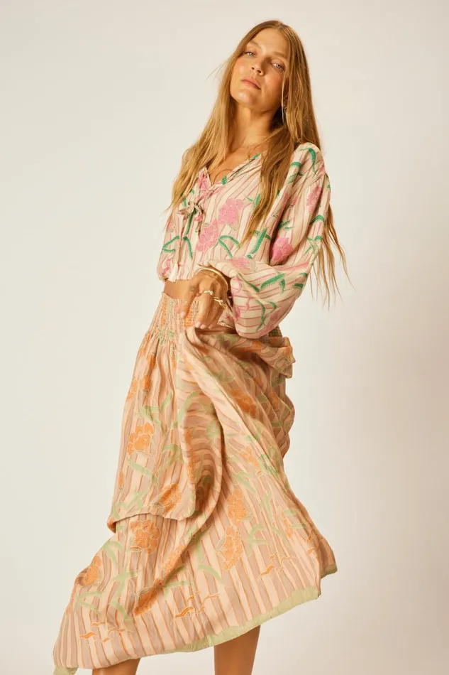 Natalie Martin AMELIA TOP Chamomile Rose Shop Tops