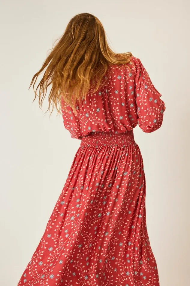 Natalie Martin AMELIA TOP Pinwheel Barn Red Shop Tops
