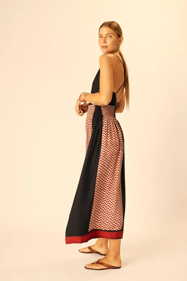 Natalie Martin BELLA SKIRT Block Zigzag Noire Shop Bottoms