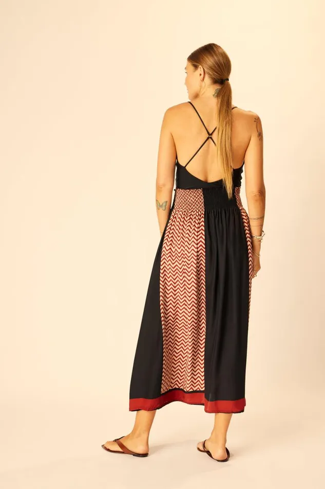 Natalie Martin BELLA SKIRT Block Zigzag Noire Shop Bottoms