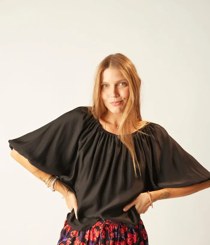 Natalie Martin ELLA TOP Block Zigzag Lime Shop Tops