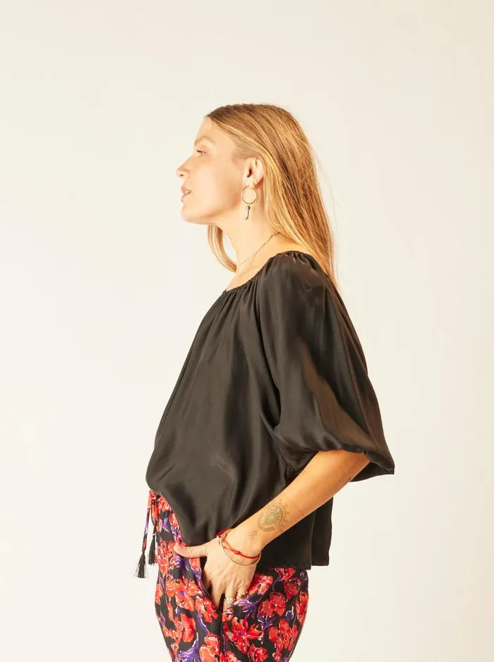 Natalie Martin ELLA TOP Block Zigzag Lime Shop Tops