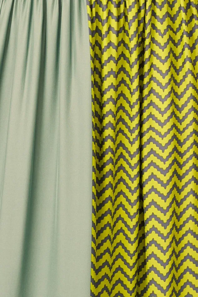 Natalie Martin FIORE MAXI Block Zigzag Lime Shop Dresses