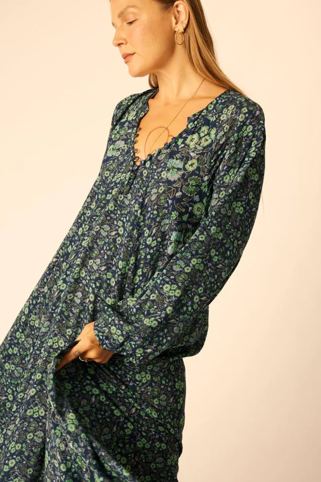 Natalie Martin FIORE MAXI Petite Fleur Marine Shop Dresses