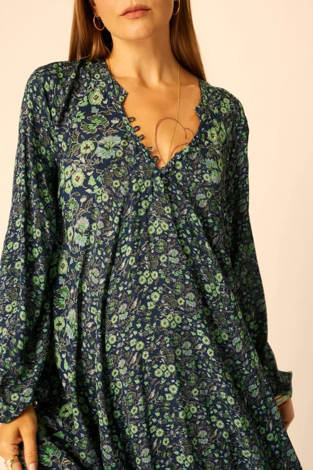 Natalie Martin FIORE MAXI Petite Fleur Marine Shop Dresses