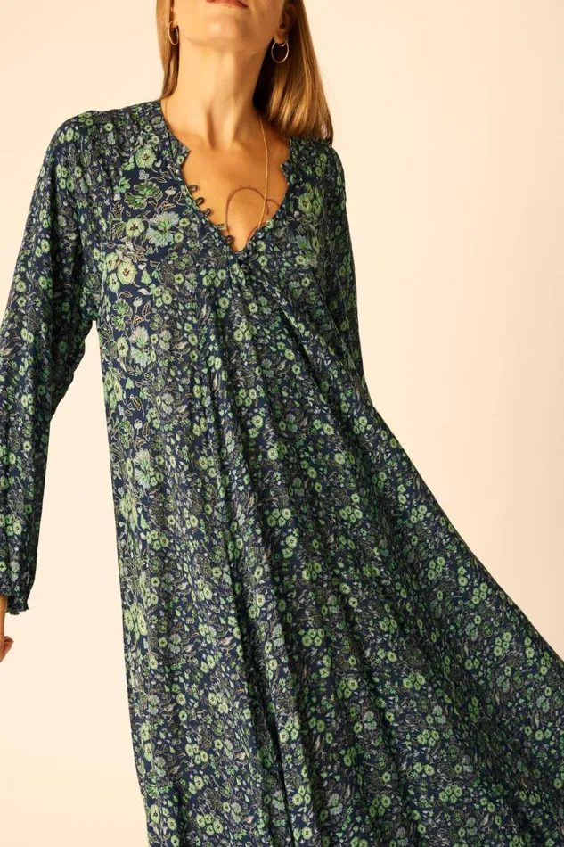 Natalie Martin FIORE MAXI Petite Fleur Marine Shop Dresses