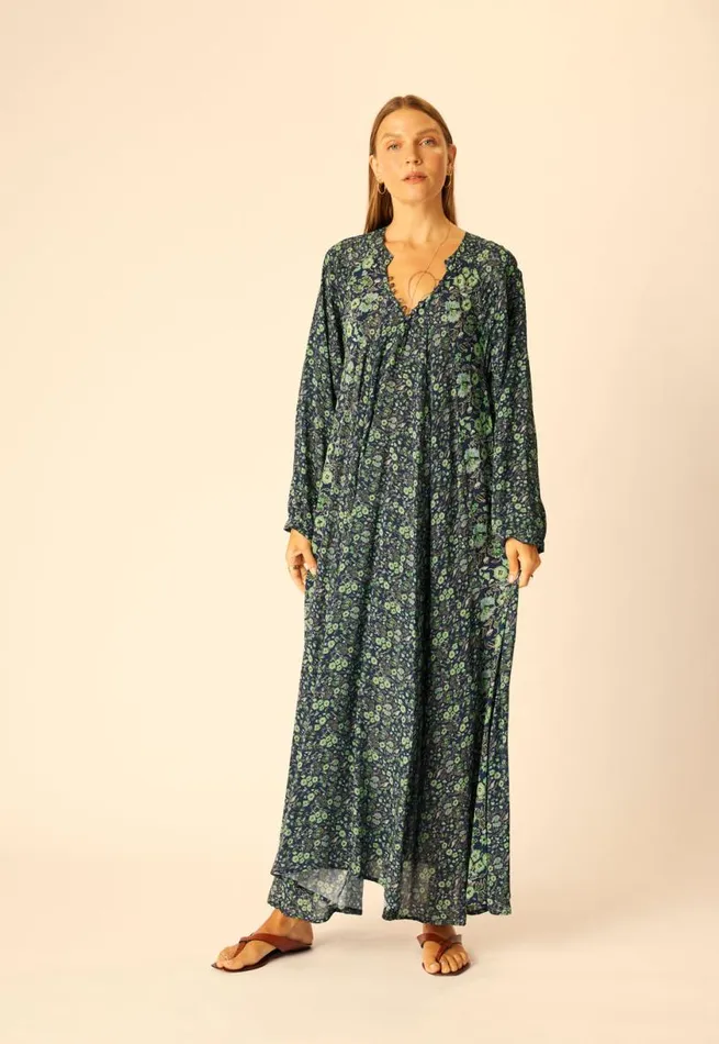 Natalie Martin FIORE MAXI Petite Fleur Marine Shop Dresses