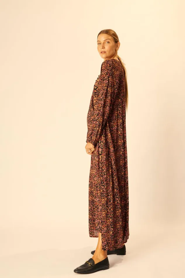 Natalie Martin FIORE MAXI Petite Fleur Noire Shop Dresses