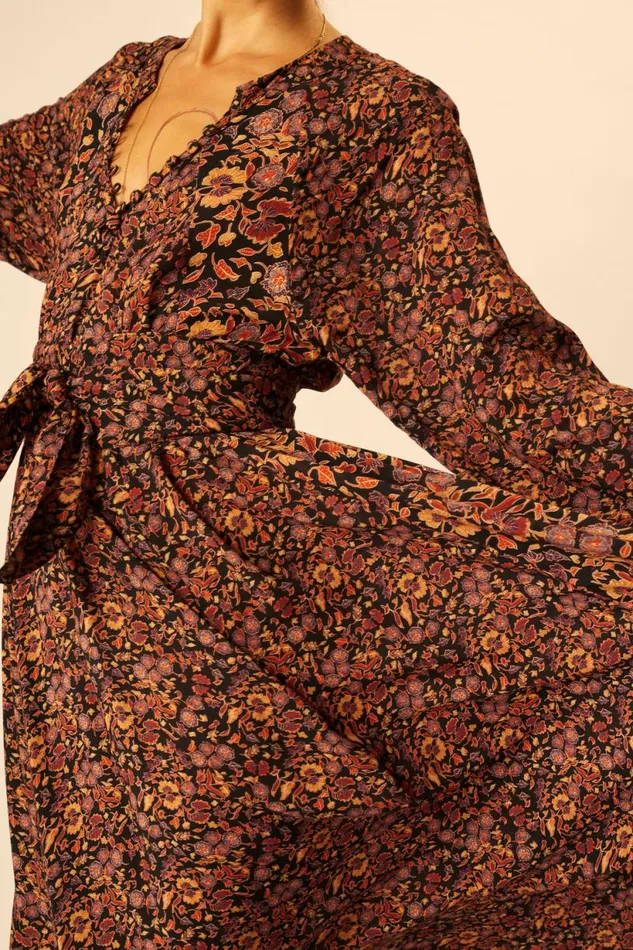 Natalie Martin FIORE MAXI Petite Fleur Noire Shop Dresses