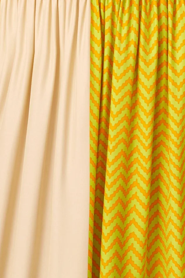 Natalie Martin FIORE SHORT DRESS Block Zigzag Tangerine Shop Dresses