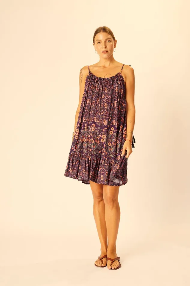Natalie Martin JERUSHA MINI Petite Fleur Aubergine Shop Dresses