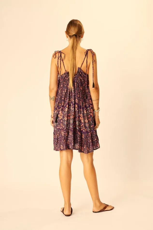 Natalie Martin JERUSHA MINI Petite Fleur Aubergine Shop Dresses