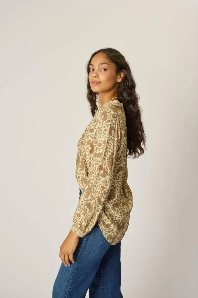 Natalie Martin LESLIE SHIRT Paros Tan Shop Tops