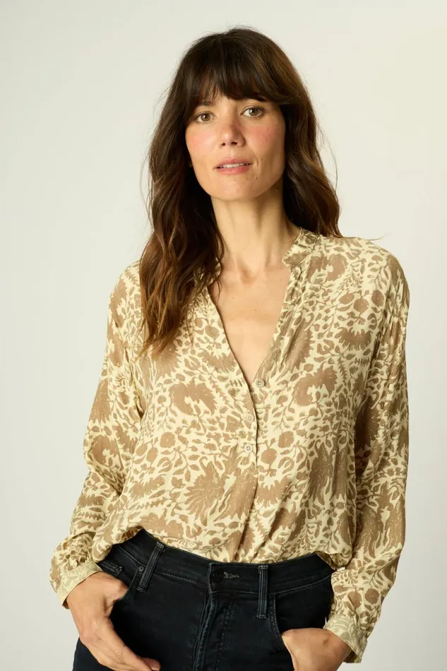 Natalie Martin LESLIE SHIRT Paros Tan Shop Tops