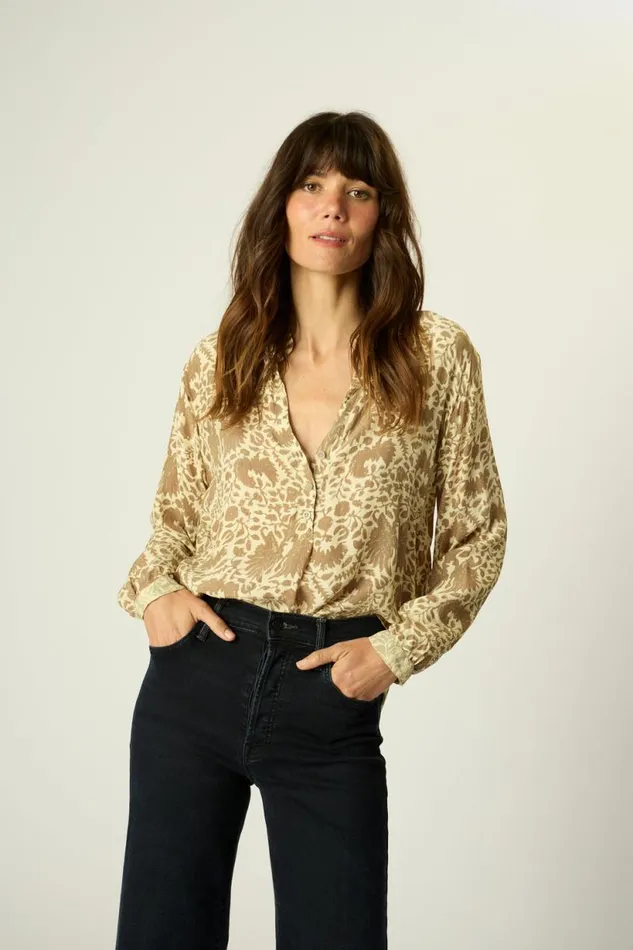 Natalie Martin LESLIE SHIRT Paros Tan Shop Tops