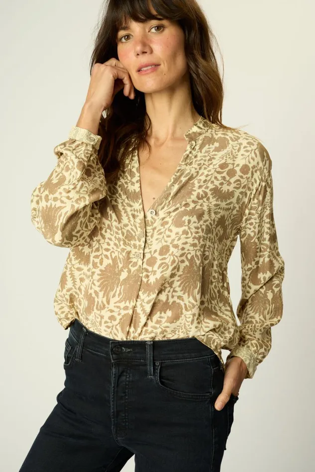 Natalie Martin LESLIE SHIRT Paros Tan Shop Tops