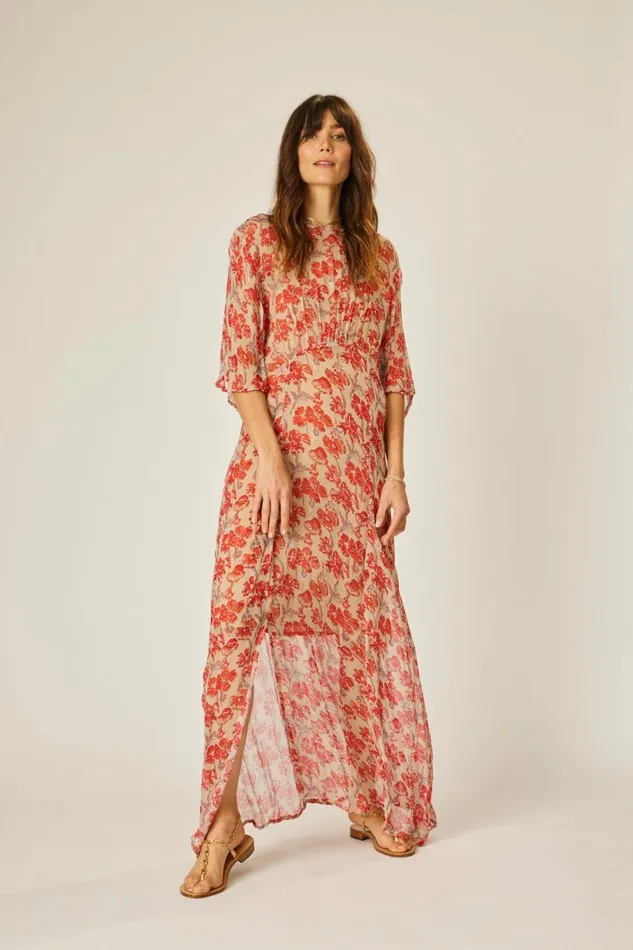 Natalie Martin LILY DRESS Chiffon Watercolor Dove Shop Dresses