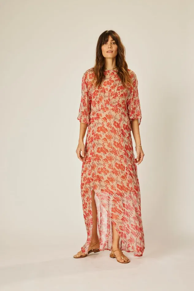 Natalie Martin LILY DRESS Chiffon Watercolor Dove Shop Dresses
