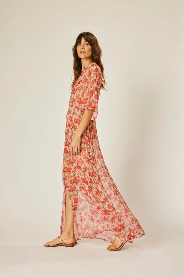 Natalie Martin LILY DRESS Chiffon Watercolor Dove Shop Dresses
