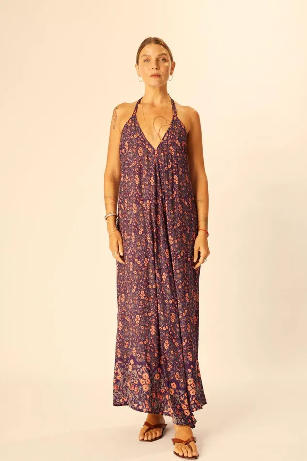 Natalie Martin LOLA DRESS Petite Fleur Aubergine Shop Dresses