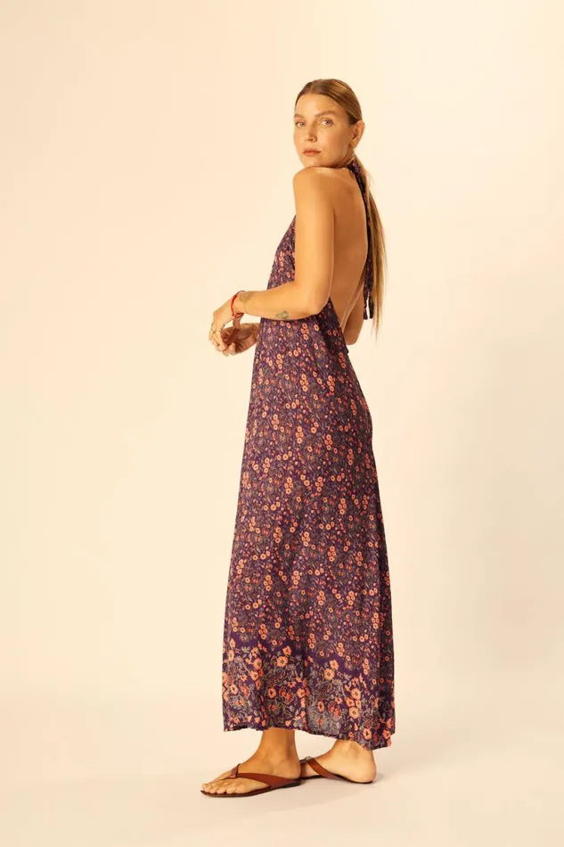 Natalie Martin LOLA DRESS Petite Fleur Aubergine Shop Dresses