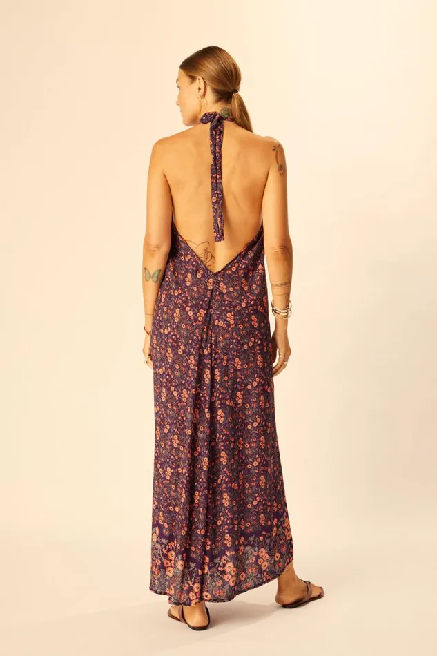 Natalie Martin LOLA DRESS Petite Fleur Aubergine Shop Dresses
