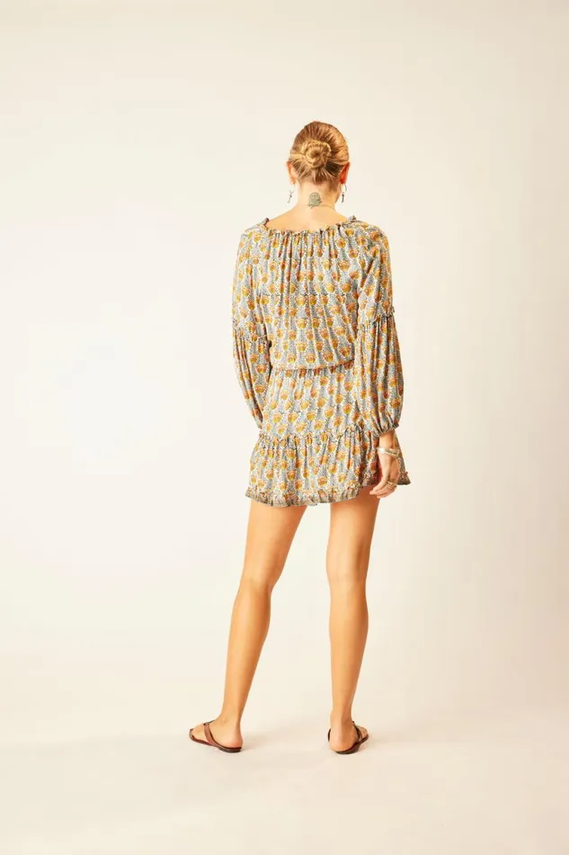 Natalie Martin MAGGIE DRESS Tulip Print French Blue Shop Dresses