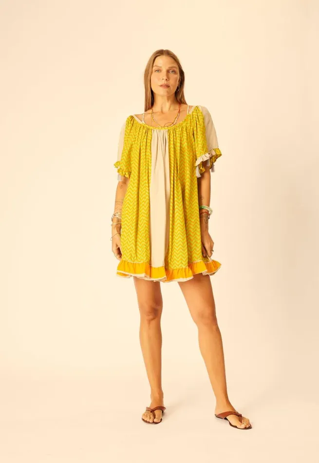 Natalie Martin MARINA DRESS Block Zigzag Aubergine Shop Dresses
