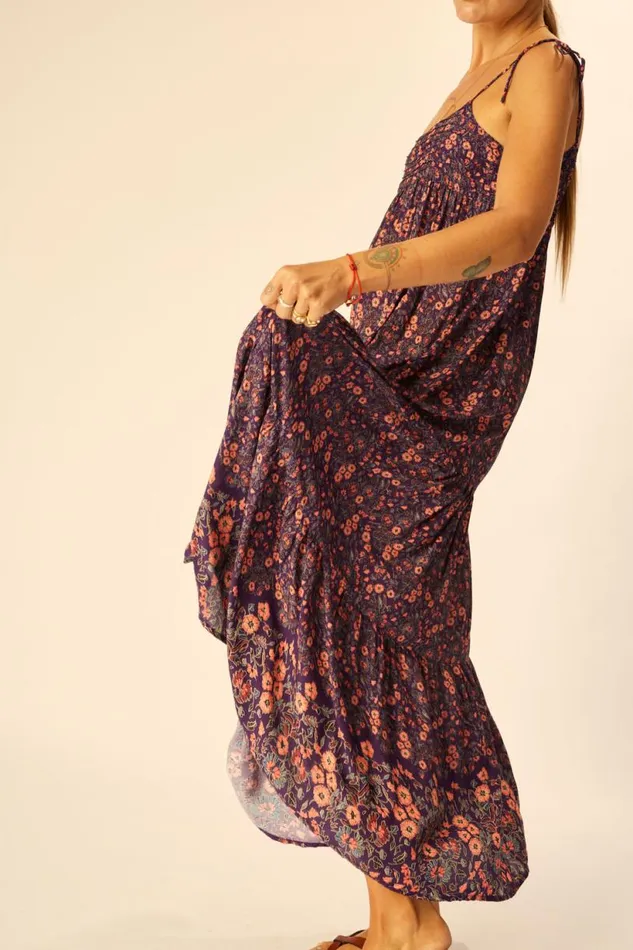 Natalie Martin MELANIE DRESS Petite Fleur Aubergine Shop Dresses