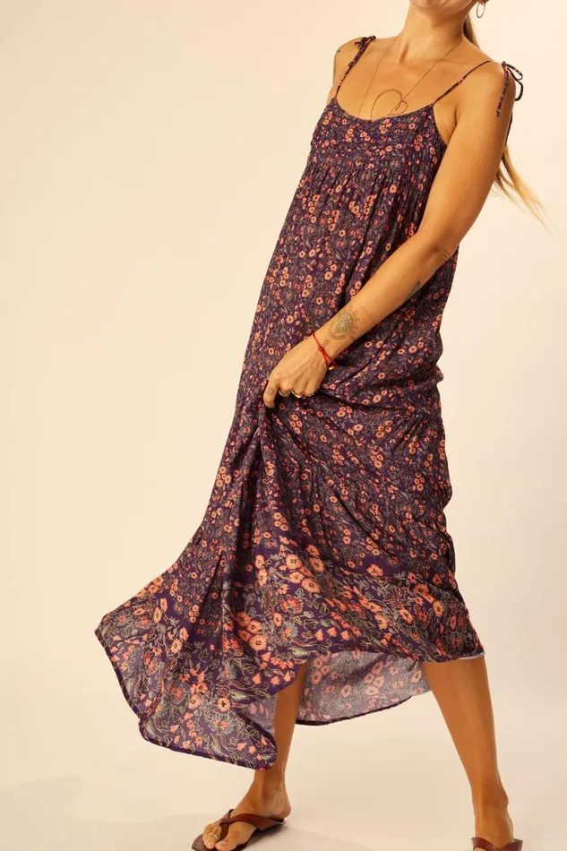 Natalie Martin MELANIE DRESS Petite Fleur Aubergine Shop Dresses