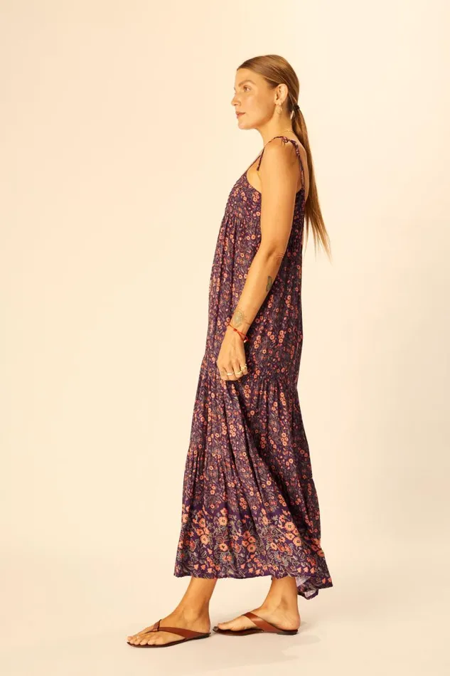 Natalie Martin MELANIE DRESS Petite Fleur Aubergine Shop Dresses