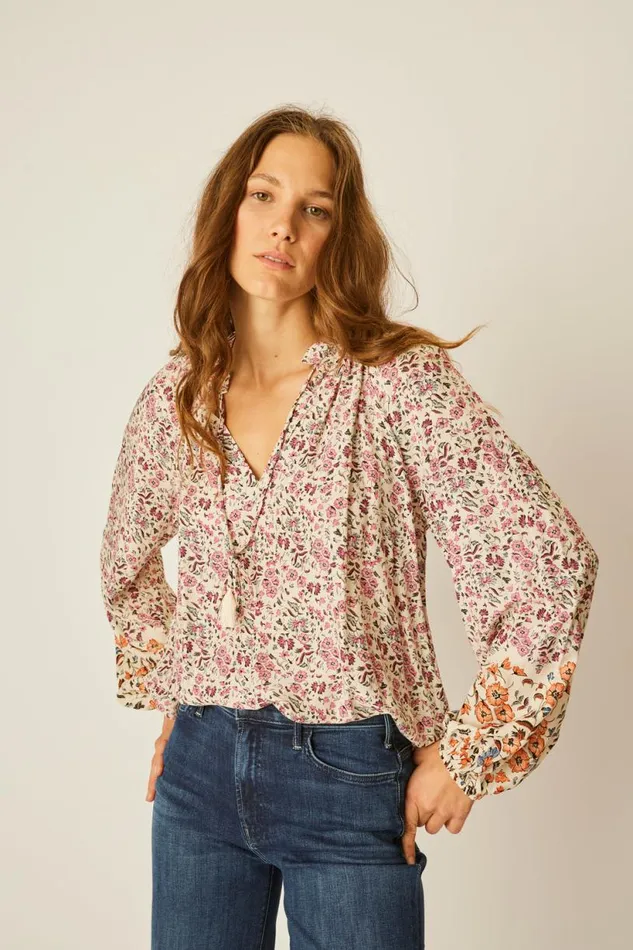 Natalie Martin PENNY BLOUSE Petite Fleur Rose Shop Tops