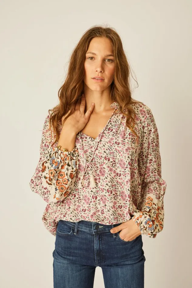 Natalie Martin PENNY BLOUSE Petite Fleur Rose Shop Tops