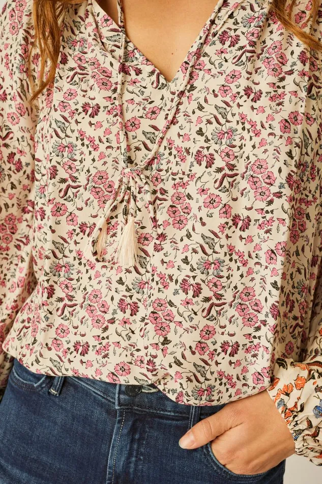 Natalie Martin PENNY BLOUSE Petite Fleur Rose Shop Tops