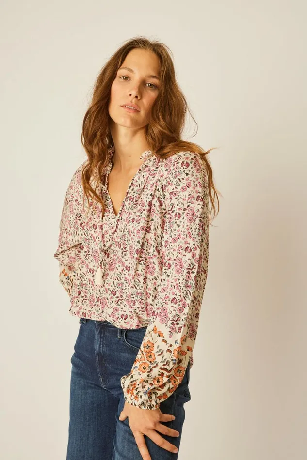 Natalie Martin PENNY BLOUSE Petite Fleur Rose Shop Tops